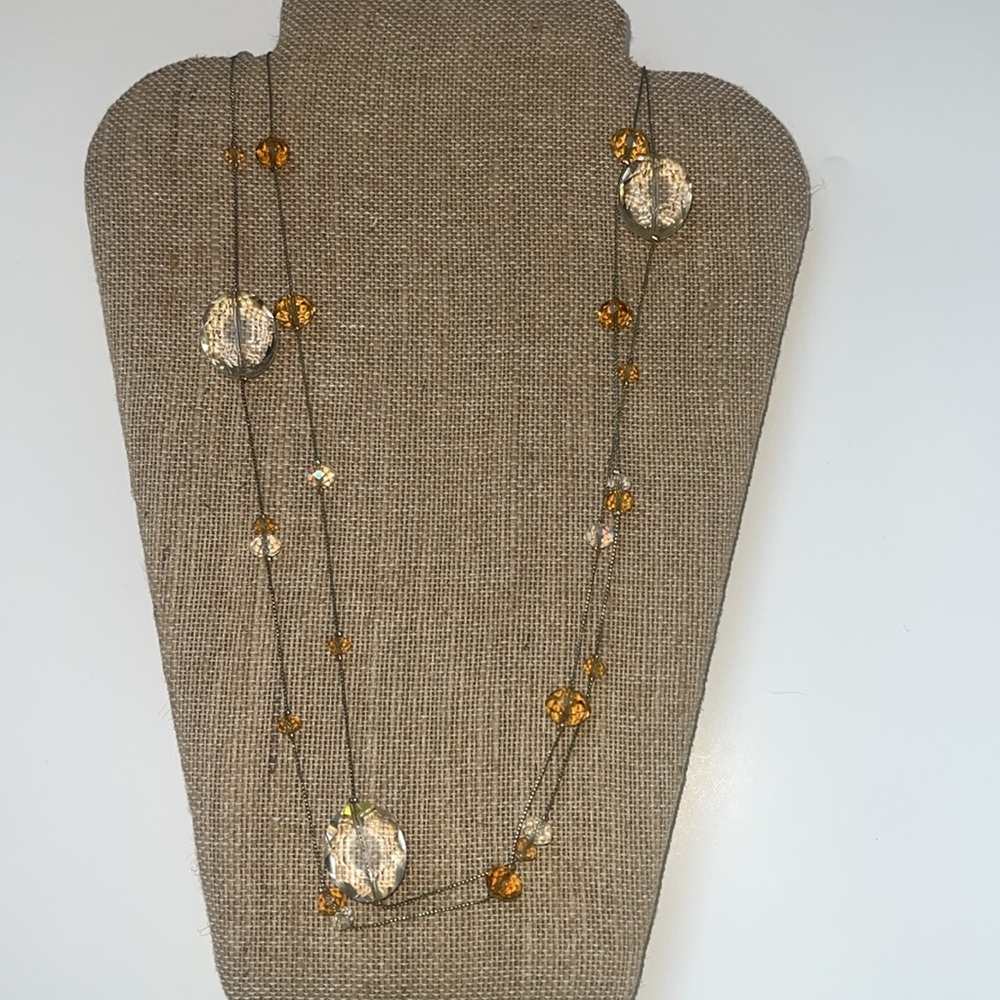 Chic Gold and Silver Beaded Necklace